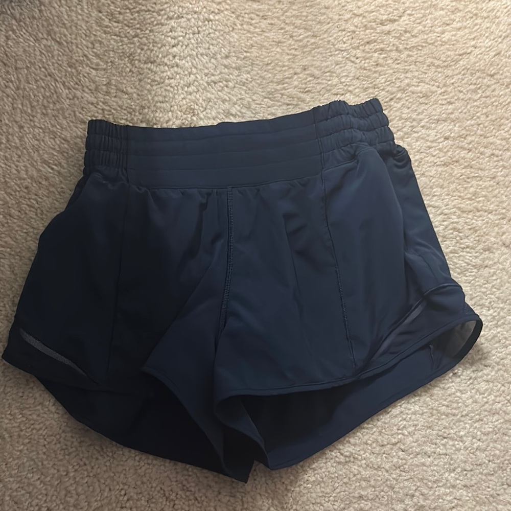 Lululemon True Navy Hotty Hot Shorts